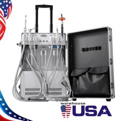 FDA Portable Dental Mobile Delivery Unit With Air Compressor Strong Suction 4H