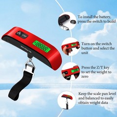 Luggage Scale, 110lb Luggage Weight Scale with 4 Unit Switching Functions&LED