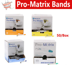 Dental Pro-Matrix Band, Disposable, Contoured MATRICES Bands 6mm / 4.5mm, 50/Bx