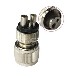 Dental 4 Hole to 2 Hole High Speed Handpiece Tubing Adapter Changer Connector US