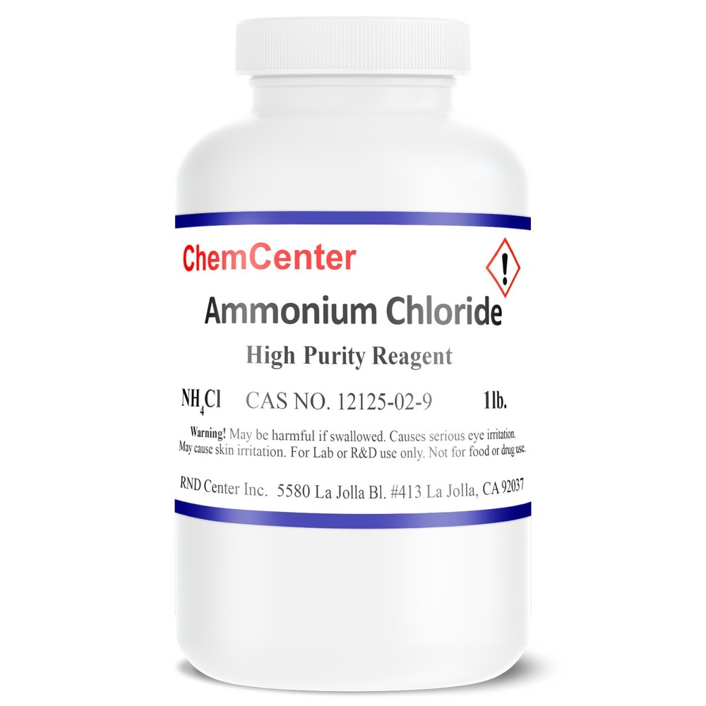 Ammonium Chloride, Reagent, High Purity, 1 lb.