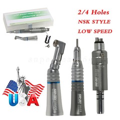 NSK Style Dental Slow Low Speed Handpiece Straight Contra Angle Air Motor Kit st
