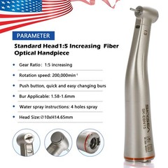 NSK Style Dental Slow Low Speed Handpiece E-type Air Motor Micromotor 4 Holes M4