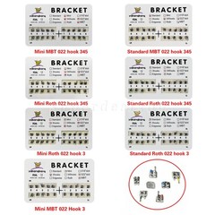 10 Packs Dental Orthodontic Metal Bracket Braces Mini Standard Roth/MBT 345Hook