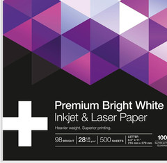 Staples Laser Paper 8.5 X 11 Inch 28 Lb 98 Bright High‑Quality Prints, 500 Sheet