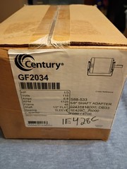 CENTURY GF2034 1/3 HP BLOWER MOTOR NEW IN BOX