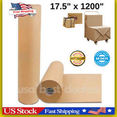 17.5″ x 1200” Brown Kraft Paper 50 lb Basis Thick Roll Packaging Shipping NEW**