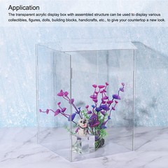 Display Case Box Acrylic Box Transparent Showcase 26x26x11cm for Collectibles
