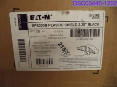 Qty = 1 Box of 56: Eaton Plastic Shield 2.35″ Black P/N BPS200B
