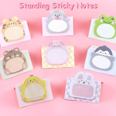 16 Packs Cartoon Animal, Self-Stick Note Pad Set, Cute Sticky Labels Shaped Mem