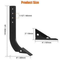 18″ Box Blade Shank – 4 Holes Scarifier Shanks, Adjustable with Removable Teeth