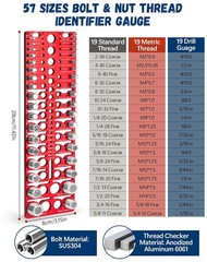 55 Nut and Bolt Thread Checker Thread Checker Standard and Metric Bolt…