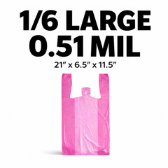 Grocery T Shirt Carryout Bags Plain White Retail Bags 21×6.5×11.5 0.51 mil