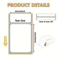 500 4×6 Fanfold Direct Thermal Shipping Labels for Zebra & Rollo Printers