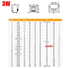 3W~30W E141X20 Power Transformers Single/Double Phase 220V to AC 6V/9V/12V/24V