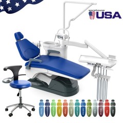 FDA Dental Unit Chair Computer Controlled Motor PU Hard Leather & Doctor Stool