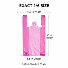 Purple T-Shirt Bags 1/6 Large 21×6.5×11.5 0.51 Mil Grocery Carryout Shopping