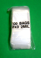 2×3 White Block Poly Reclosable Zip Bags 2mil Writeable 2″x 3″ 2 Mil 500 Bags