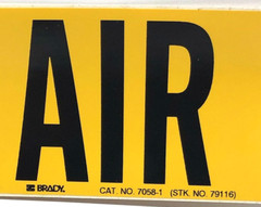 Brady “Compressed Air” Pipe Marker, 2.25×14”, Self Stick Vinyl, Lot of 5,New (Q)