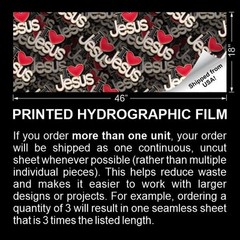 I Love Jesus 42 – 18″x46″ Hydrographic Film Hydro Dipping