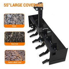 55 Inch Box Blade Tow Behind Scraper 3 Point Quick Hitch for Category 1 Tractor