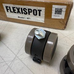 Flexispot Standing Desk Casters W1, Set of 4, Office Desk Wheels – Gray/Black