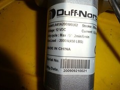 DUFF-NORTON LA41A200W6U62 12VDC, 7.87″ STROKE, 450LBS LOAD USED TESTED