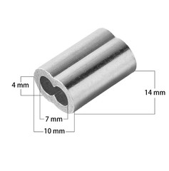 1/8″ (3Mm) Aluminum Crimping Loop Sleeve for Wire Rope, Cable Ferrule (100Pcs)..