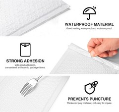 Jiaro Pack Poly Bubble Mailer Padded Envelope Mailing Bags 6×10″ 600Pcs White