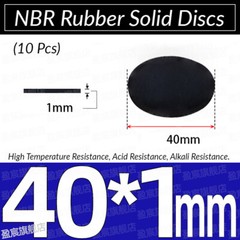 NBR Rubber Solid Discs Flat Round Pad Sealing Non-Slip Cushioning 1mm-10mm Thick