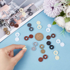 GORGECRAFT 1 Box 200Pcs 8 Colors Hinged Screws Cover Caps Fold Snap Covers Plast