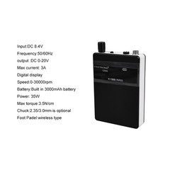 Portable Dental Lab Brushless Micromotor E-Type Grinding Polishing Machine BLACK