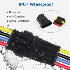 5/10 Sets Car Waterproof Electrical Wire Automotive Connectors 2/3/4/5/6Pin Plug