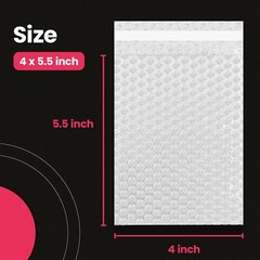 100pcs 4X5.5 Bubble Out Pouches Bags Wrap Cushioning Self Seal Clear 4″ x 5.5″