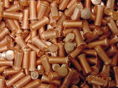 LOT M6 Copper Plated Spot Welding Screw Stud Weld Solder Bolts CDF M6 X 15MM MS
