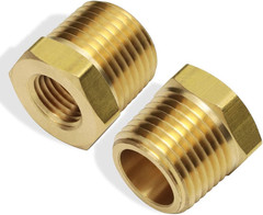 2Pcs 1/2 Inch NPT Male to 1/4 Inch NPT Female Reducer Brass Pipe Hose Tube Fitti