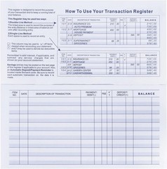 12/20 Checkbook Register,Check Registers for Personal,Blank Ledger Transaction
