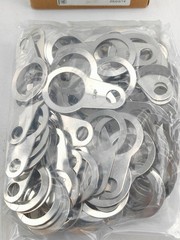 NEW BOX OF 100 pcs. 1″ NPT NICKEL PLATED BRASS EARTH TAG, 100NPTET5