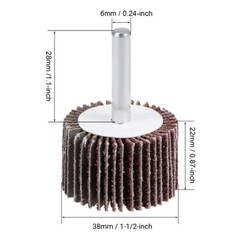 5PCS Drill Flap Wheel Sander 1-1/2x1x1/4″Flapper Sanding Grinding 40 80 120 Grit