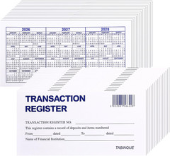 24 PCS Check Registers for Personal Checkbook, Easy to Read Checkbook Register