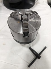 Manual Lathe Chuck: 4″, 3 Jaws, Self-Centering 5C 230-6004