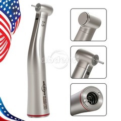 AbDent 1:5 Electric Fiber Optic LED Contra Angle Handpiece Red Ring USPS