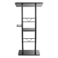 Uimoso Podium Stand 47 in Curved Metal Lectern Storage Shelf Classroom Wedding