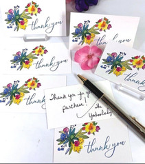 Thank You Cards for Small Business, Gift Tags, Business Cards 3.5×2″, Floral