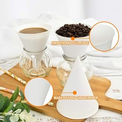 100 Snow Cone Cups Wax Coated Leakproof Cone Paper Cups for Slush Shaved Ice