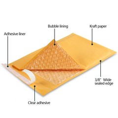 25-100Kraft Bubble Mailers Durable Waterproof Padded Envelopes for Safe Shipping