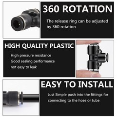 24 PCS 1/4 Push To Connect Fittings 1/4 Inch Tube OD x 1/2 Inch NPT Thread