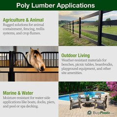 BuyPlastic Tangent Poly Lumber – Light Gray, 2×4 (1.5″ x 3.5″), 36″ L