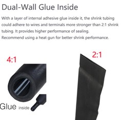 4:1 Heat Shrink Tubing Waterproof Dual Wall Adhesive Shrinkable Tubes Wires Wrap