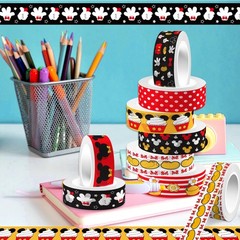12 Rolls Cartoon Mouse Washi Tape Set – 0.6 Inch x 16.4 Ft Each, Cute Mouse D…
